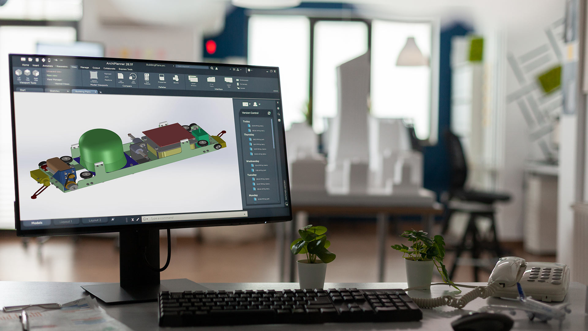 Photo d'un bureau d'études en ingénierie mécanique